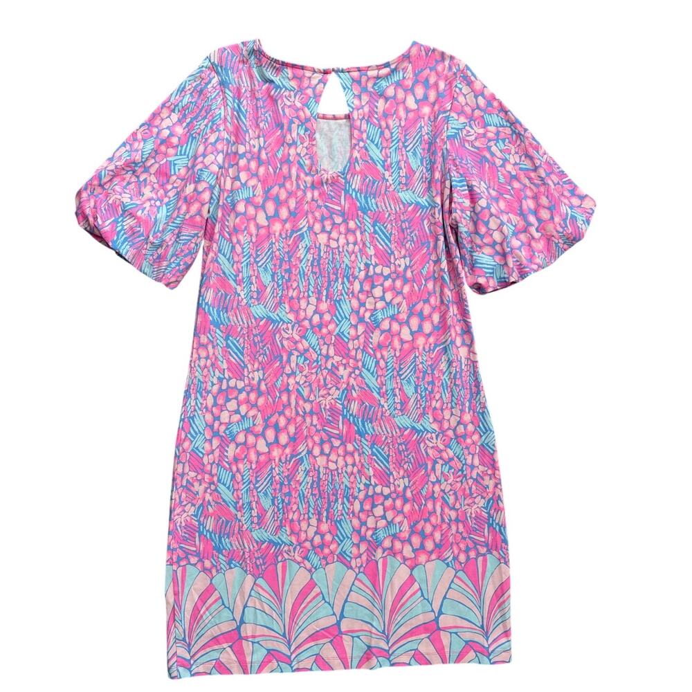 Lilly Pulitzer Britton Dress Pink Sorbet High Altitude Engineered Dress Sz Small - Picture 6 of 10